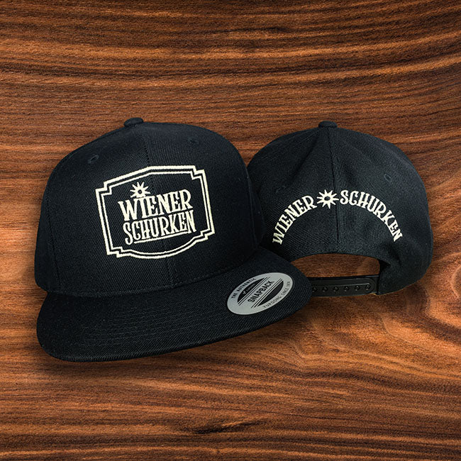 WIENER SCHURKEN Yupoong Flexfit Cap Snapback (One-Size) SCHWARZ/NATURAL